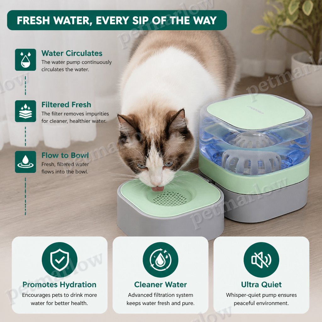 Automatic portable water dispenser for cats – view 5