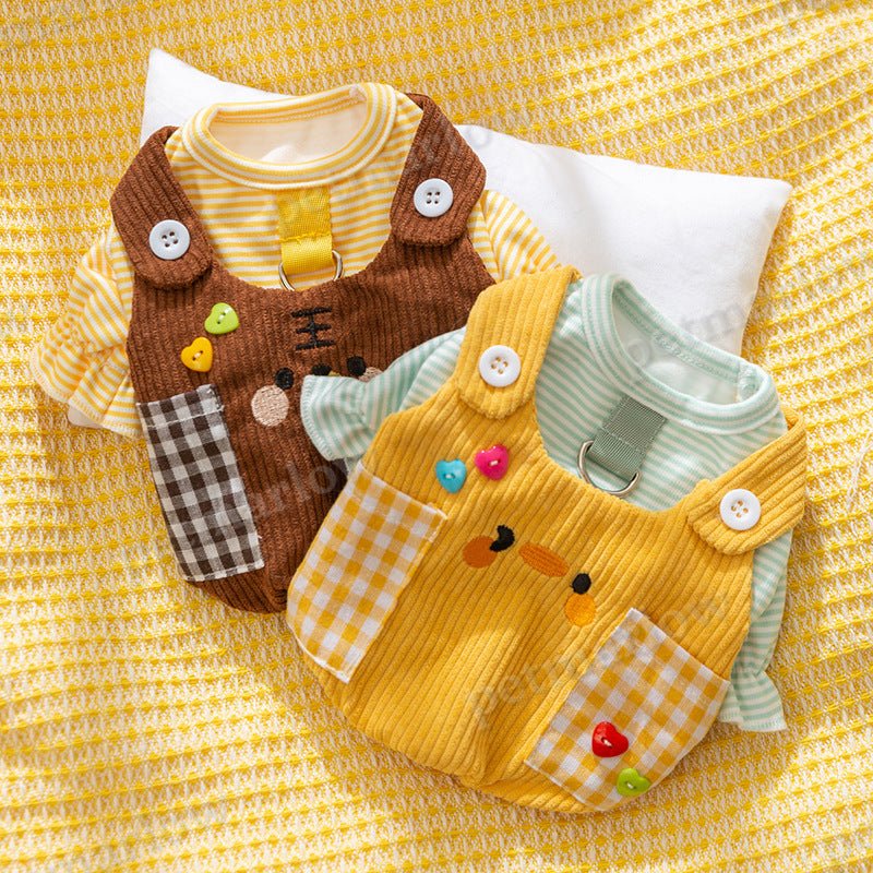 Autumn And Winter Dog Small Animal Two-legged Overalls Suit – view 4