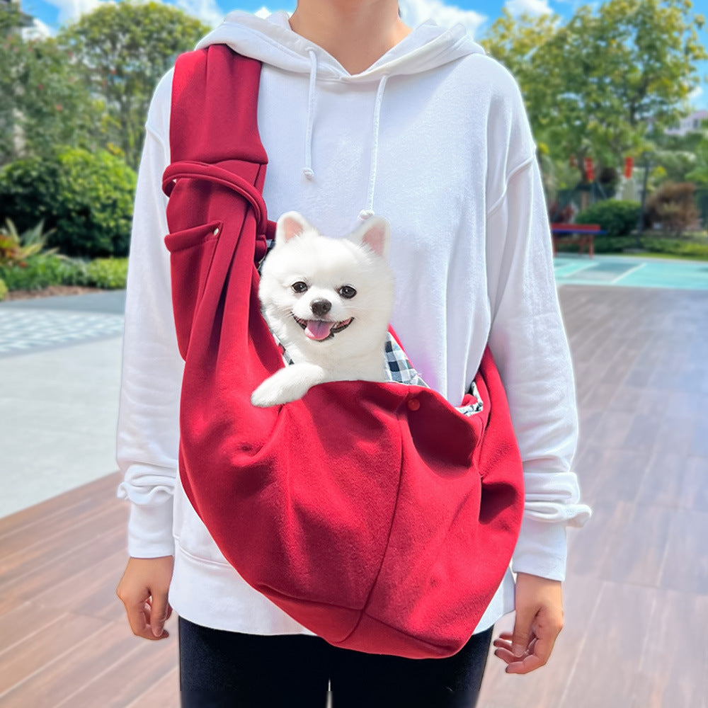 Autumn And Winter Shoulder Bag Crossbody Bag Cat Bag Dog Outing – 390 Crossbody Bag Wine Red / M