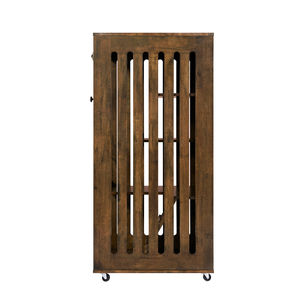 Indoor Rubber Wood Cat Cabinet with Wheels – view 7