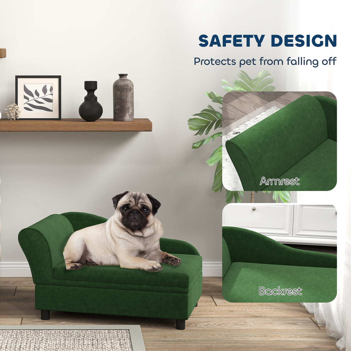 Pet Sofa Bed Couch with Storage for Cats and Small Dogs – view 8