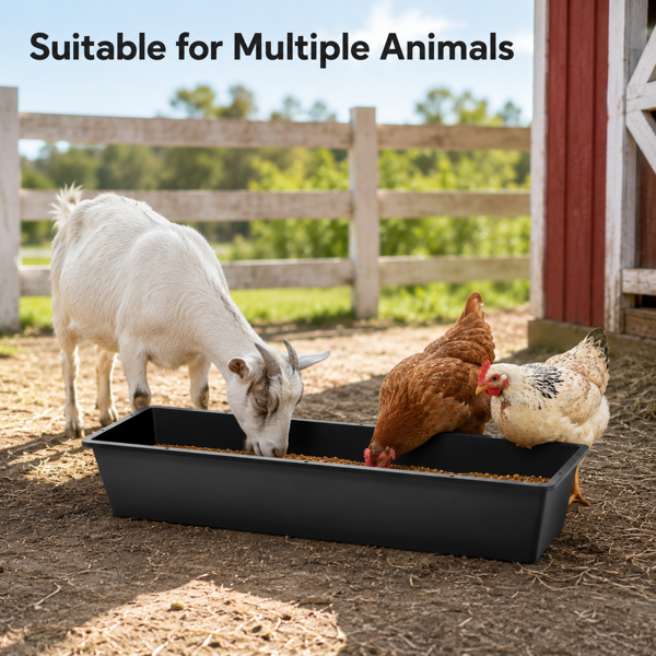 Dual-Purpose Plastic Livestock Feed Trough for Horses and Goats – view 10