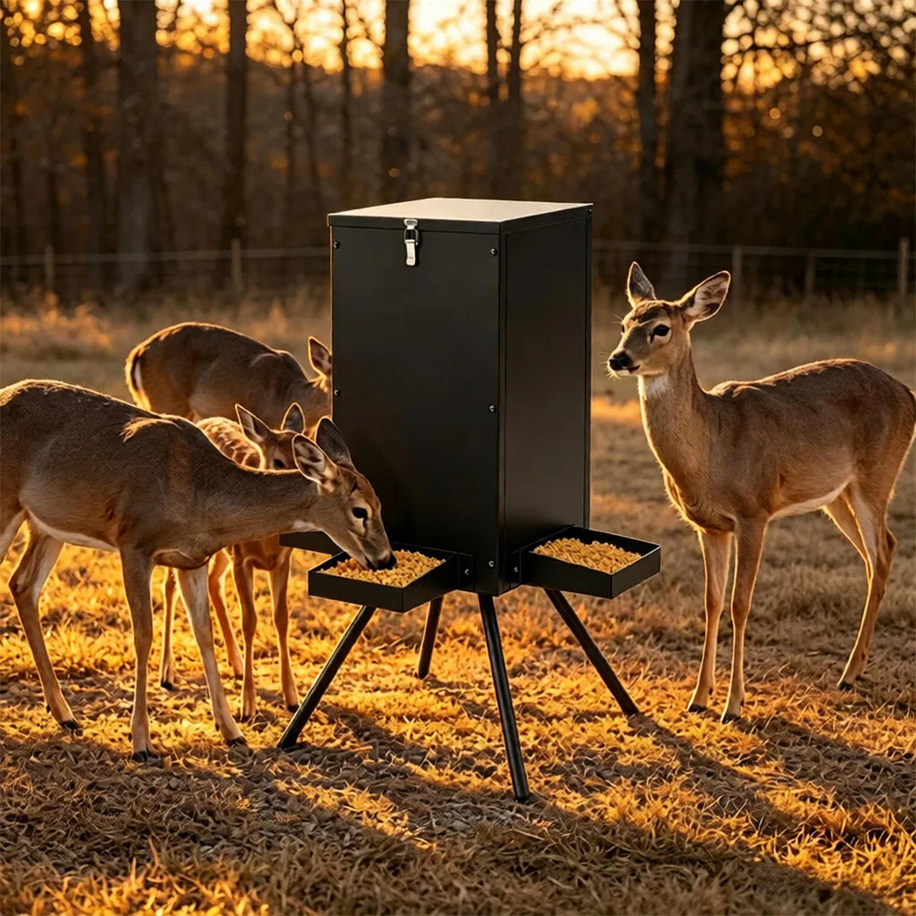 Gravity Deer Feeder with 14 Gallon Capacity and 4 Feeding Trays – view 7