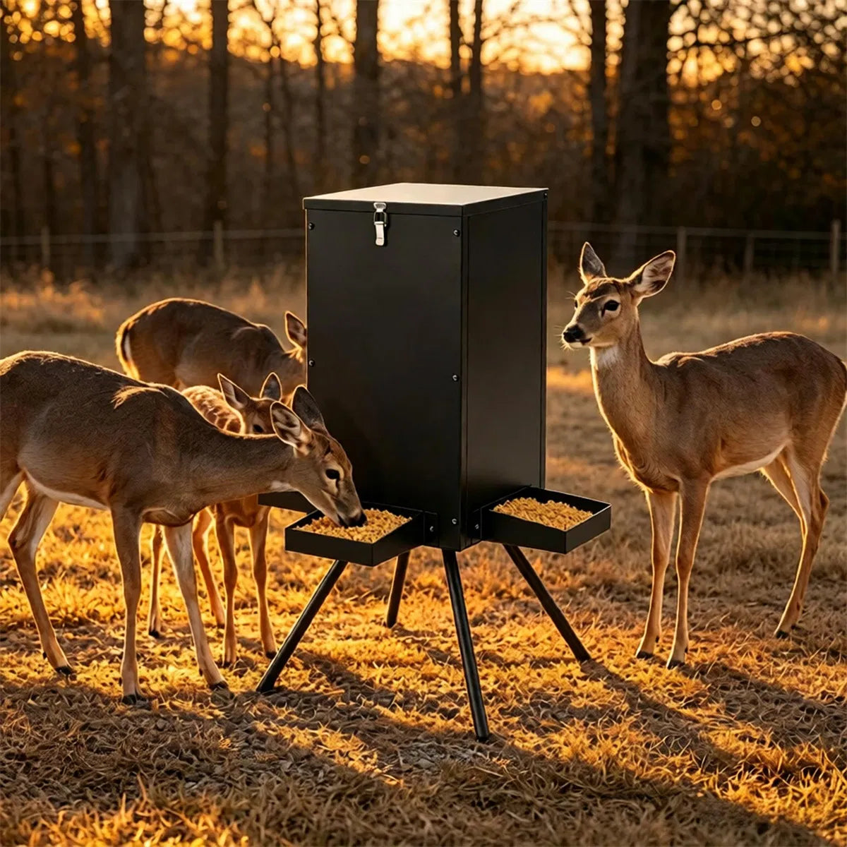 Gravity Deer Feeder with 14 Gallon Capacity and 4 Feeding Trays – view 7
