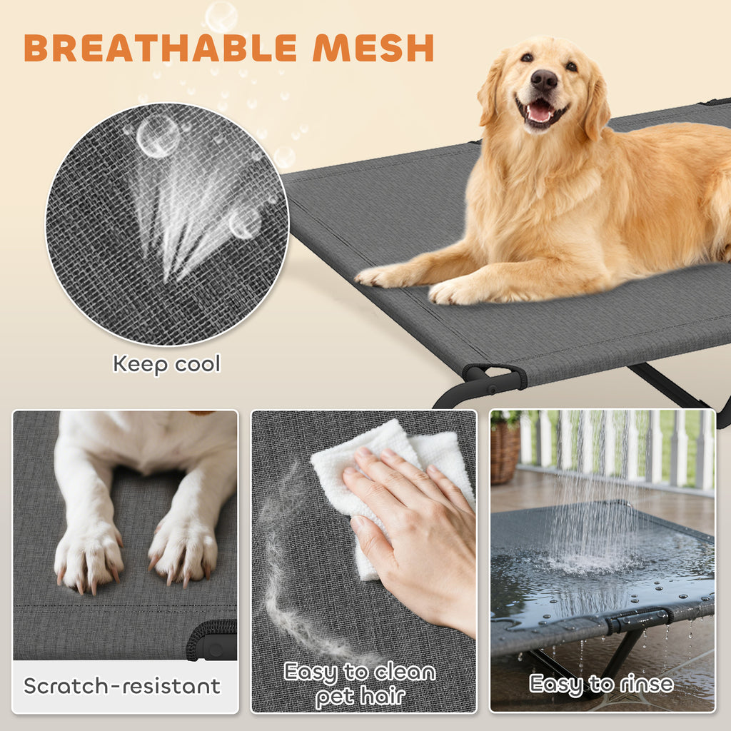 Elevated Dog Bed for Large Breeds Gray 60"L – view 7