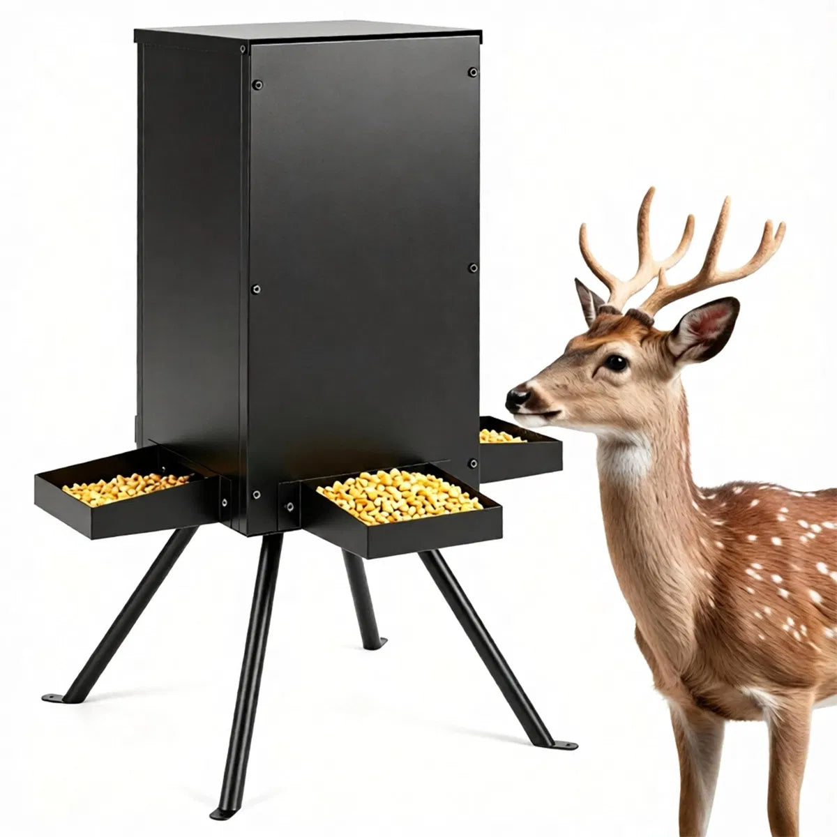 Gravity Deer Feeder with 14 Gallon Capacity and 4 Feeding Trays – view 9