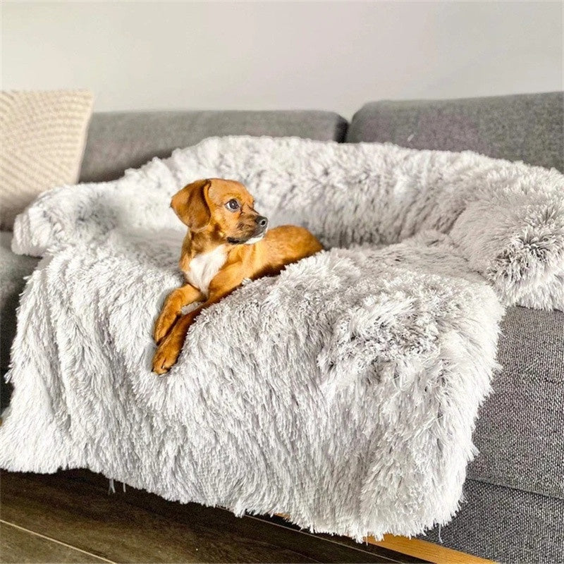 Plush Faux Fur Dog Bed