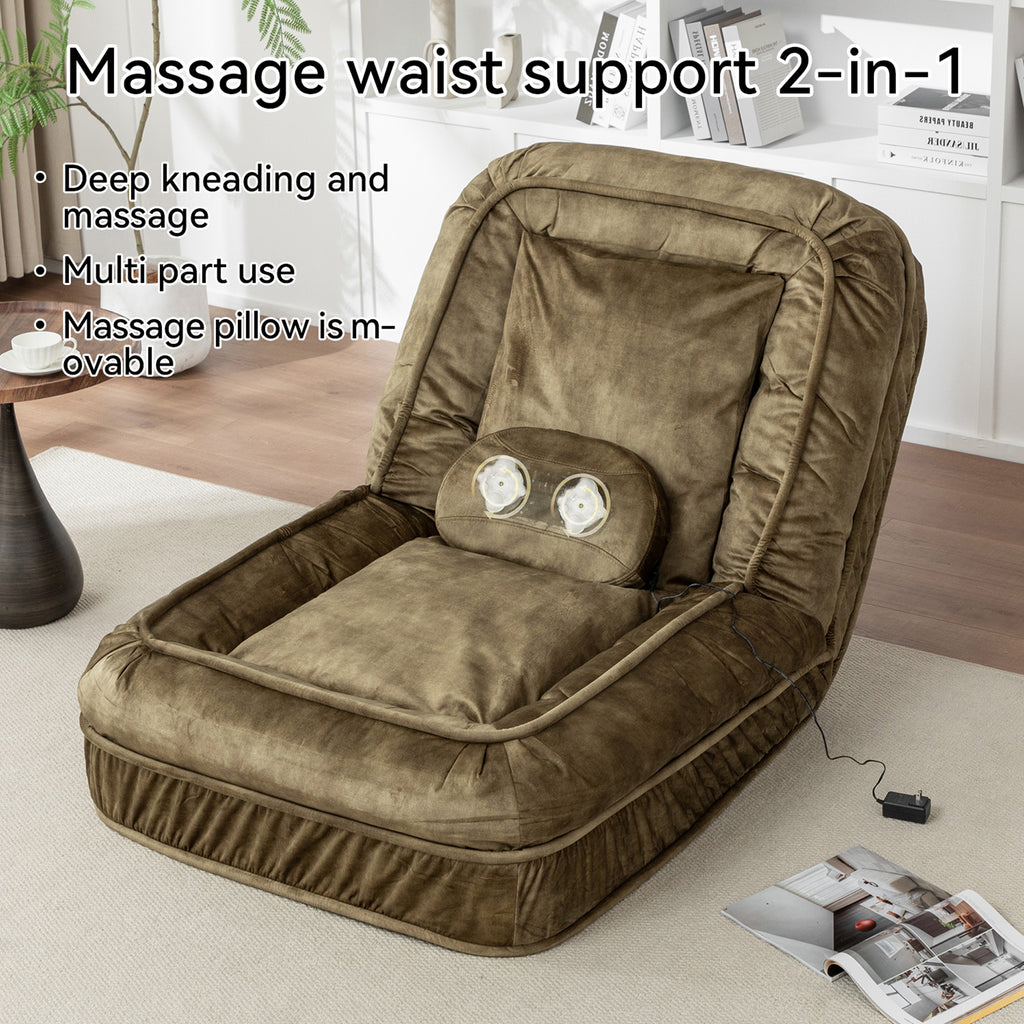 Upholstered Dog Bed with Adjustable Backrest and Massage Pillow – view 10