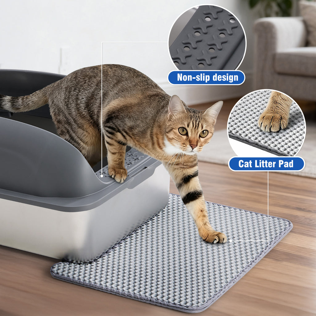 Stainless Steel Cat Litter Box With Lid For Large Cats – view 7