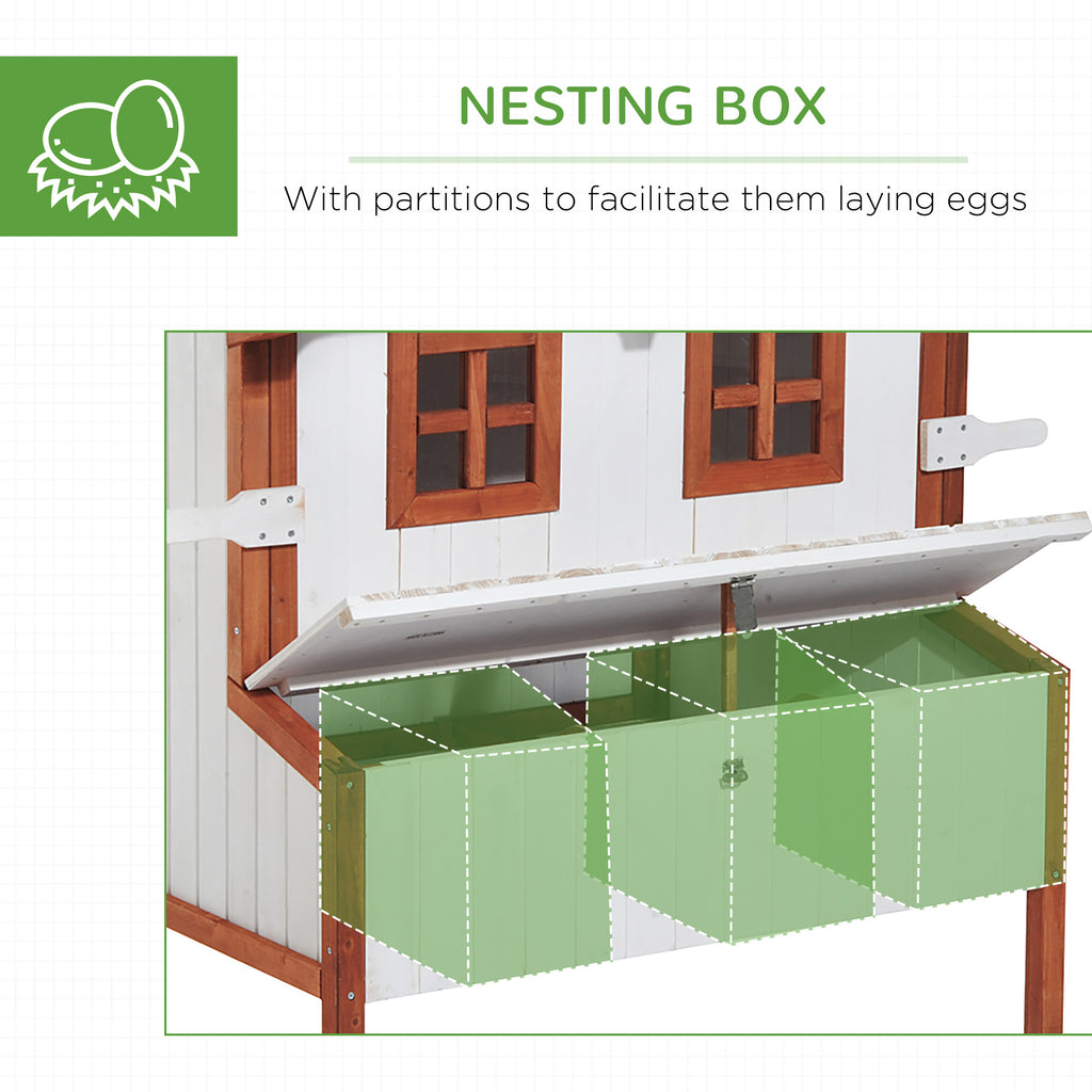 Wooden Chicken Coop with Nesting Box and Ramp Access – view 7