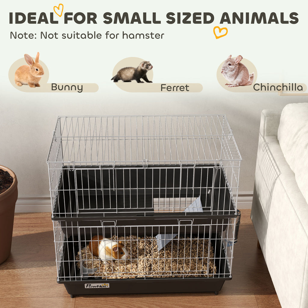 2-Tier Small Animal Cage with Easy Access for Rabbits and Chinchillas – view 9