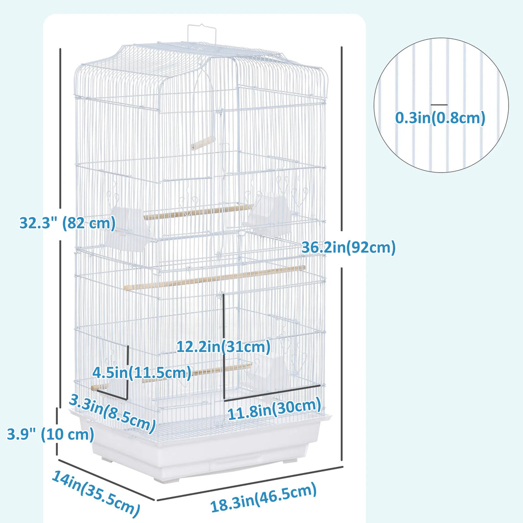 36" Bird Cage for Small Birds with Easy Access – view 7