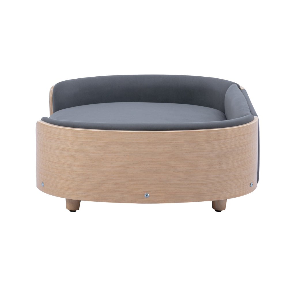 Elevated Dog Bed Sofa with Solid Wood Legs and Velvet Cushion – view 9
