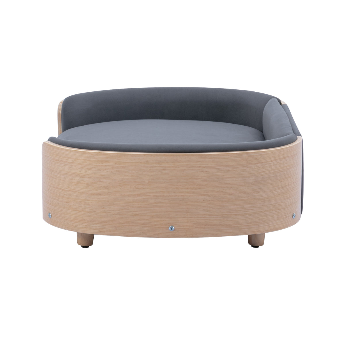 Elevated Dog Bed Sofa with Solid Wood Legs and Velvet Cushion – view 9