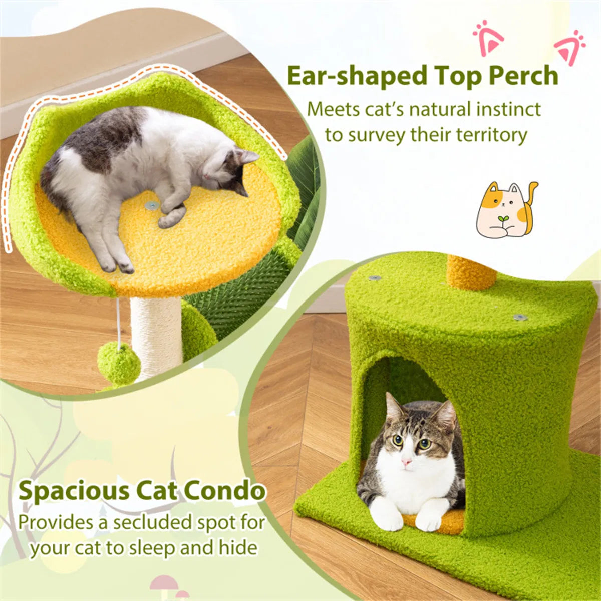 Cat Tree with Self-Groomer and Scratching Posts – view 7