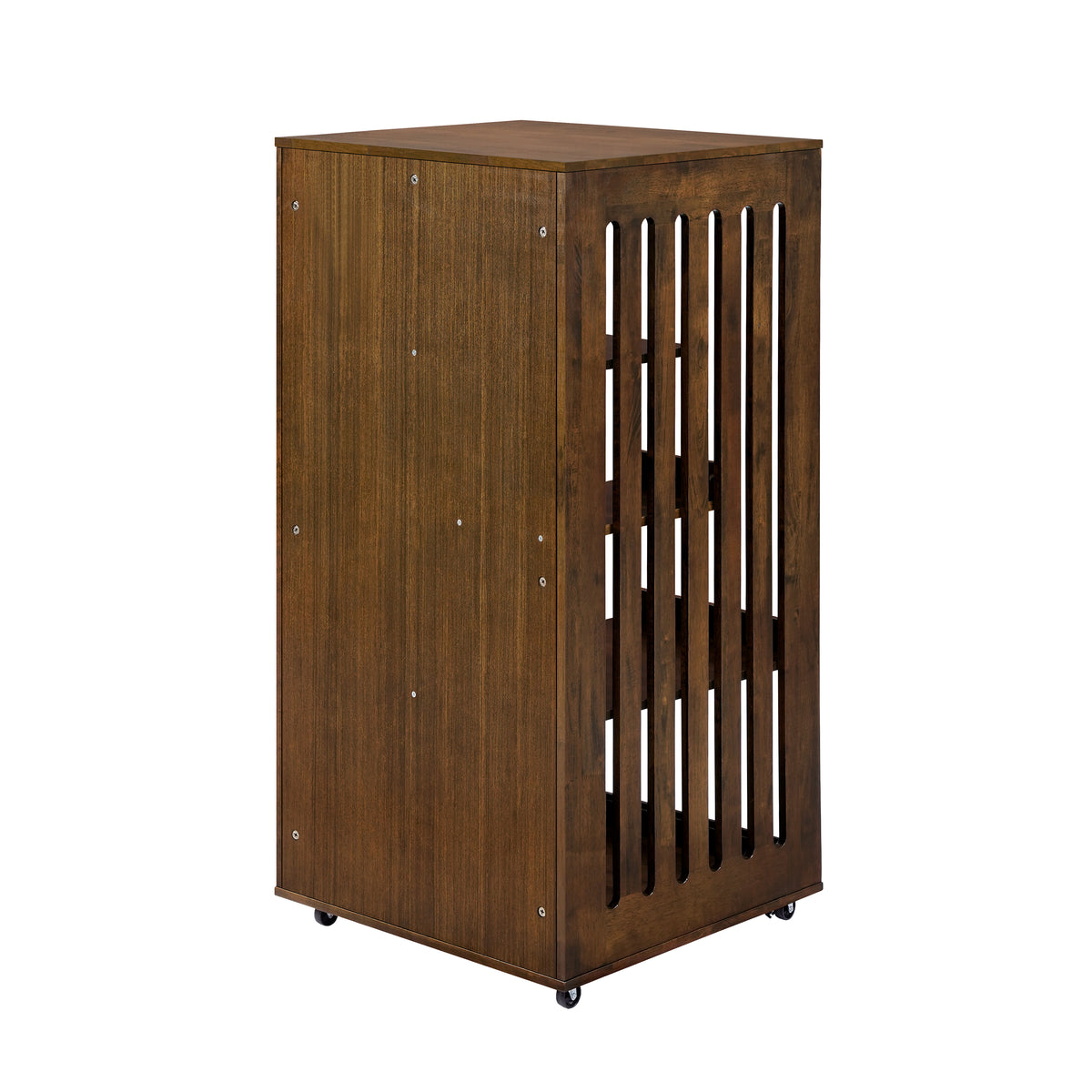 Indoor Rubber Wood Cat Cabinet with Wheels – view 8