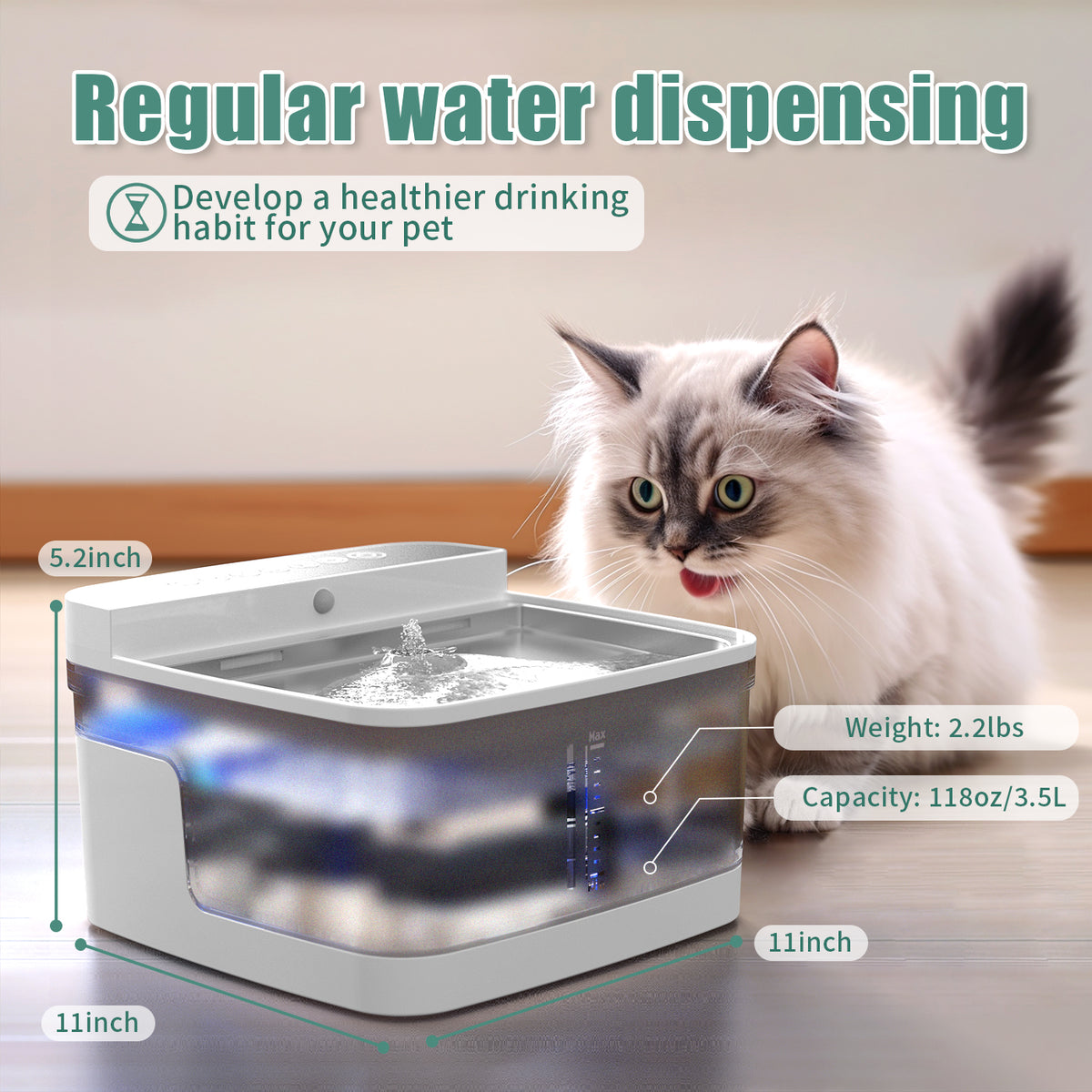 Pet Water Dispenser for Dogs and Cats – view 8