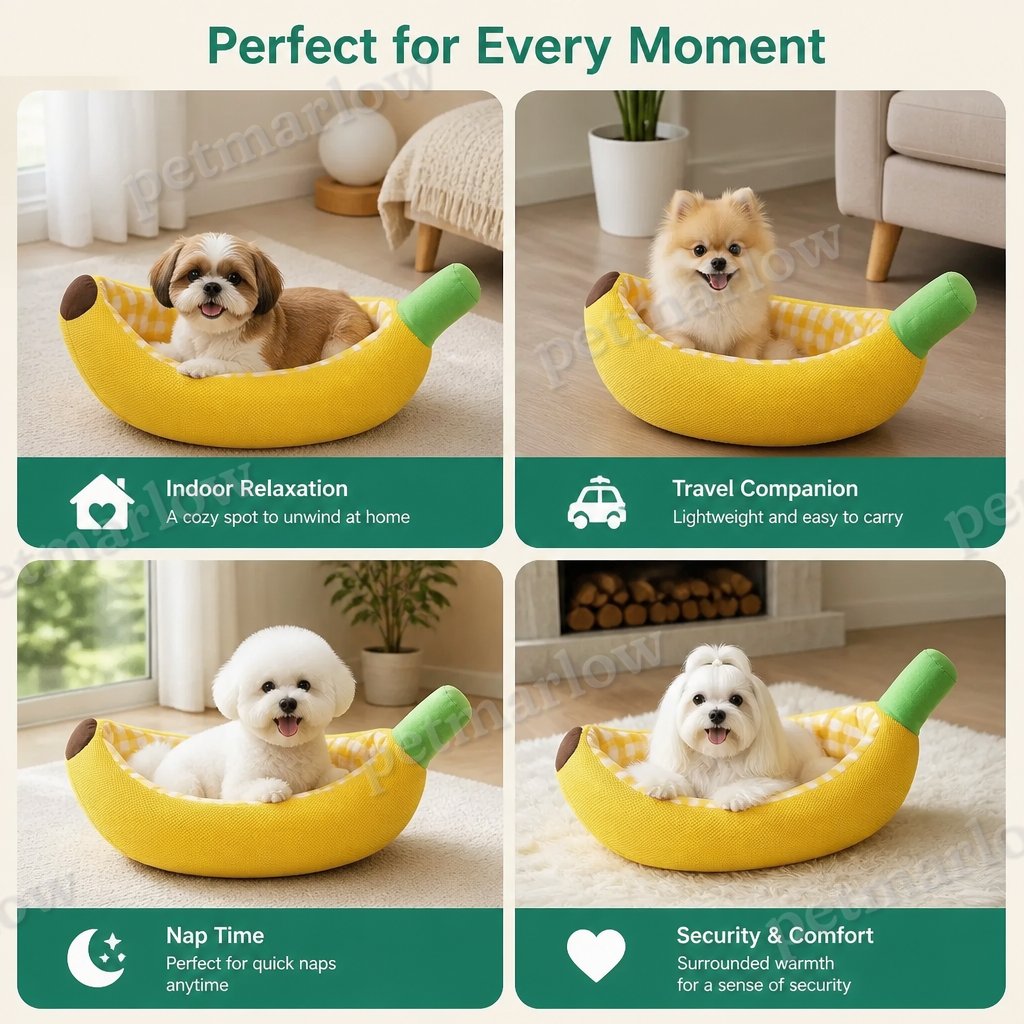 Banana-Shaped Cozy Pet Bed for Dogs – view 6
