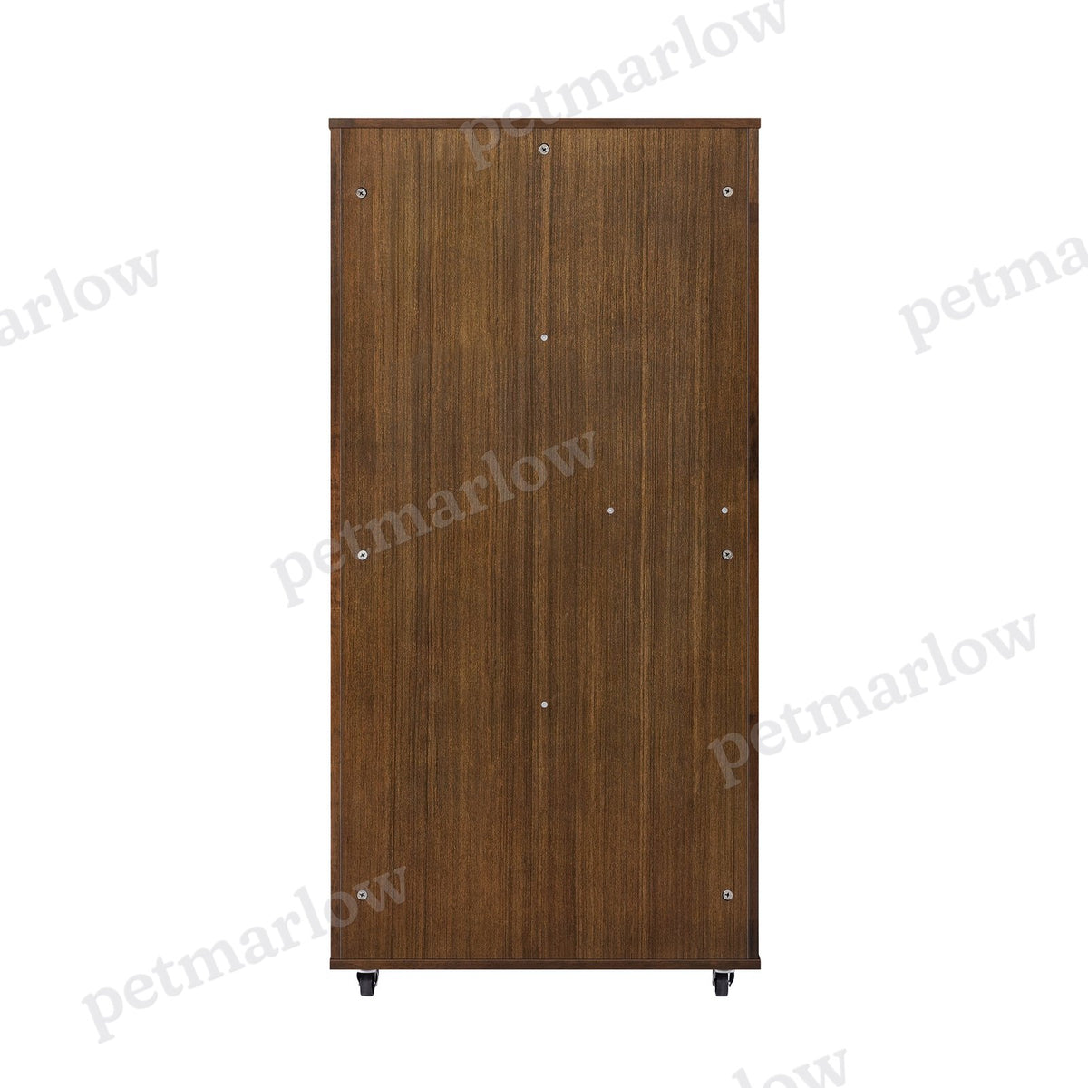 Indoor Rubber Wood Cat Cabinet with Wheels – view 3