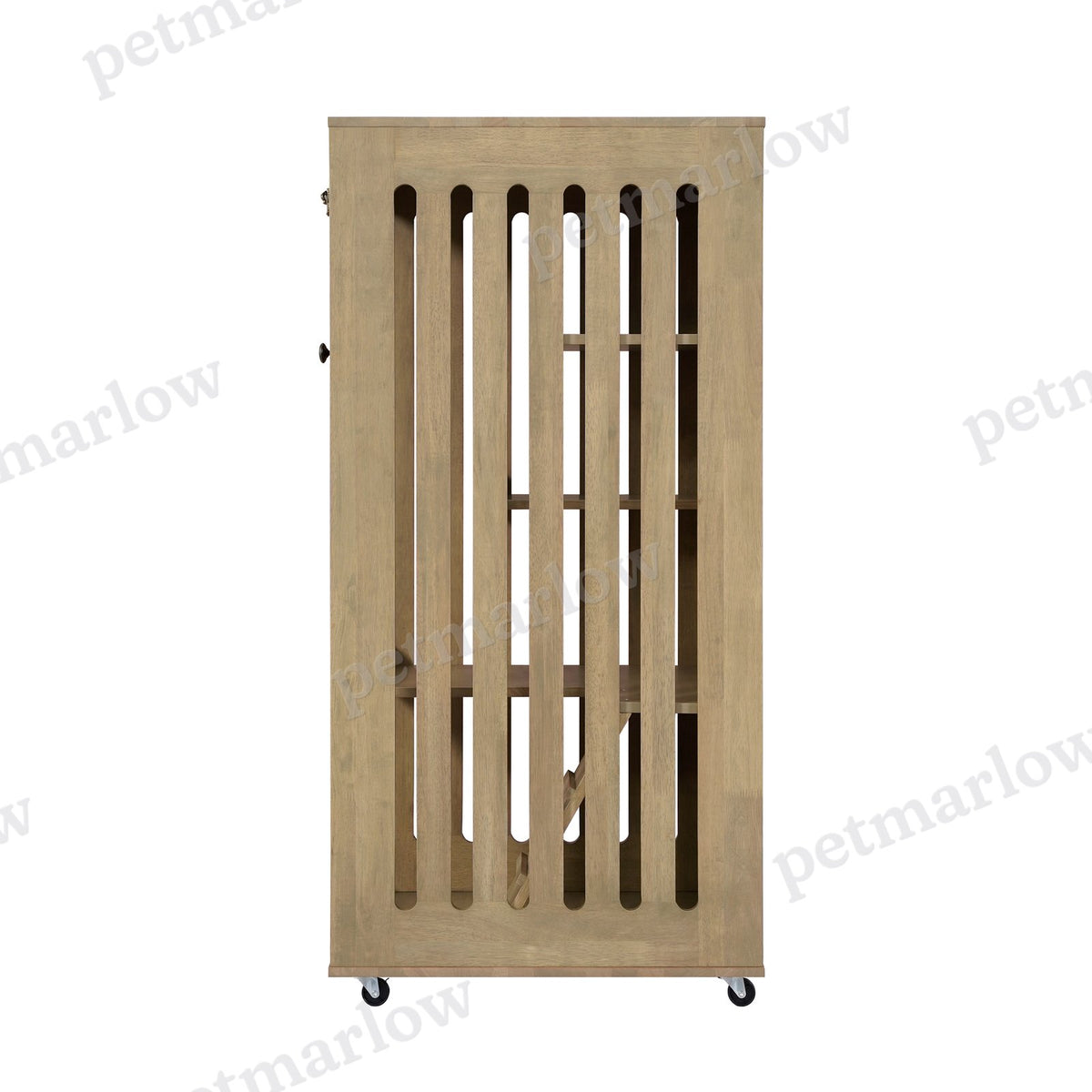 Rubber Wood Cat Cabinet with Wheels for Cats – view 3