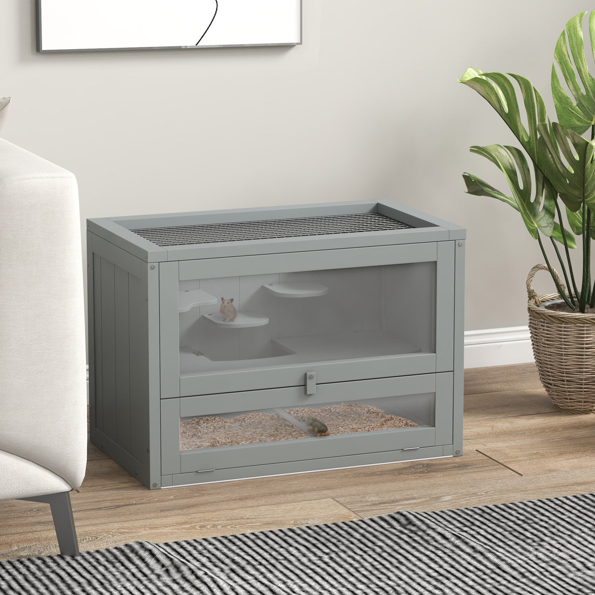 2-Level Hamster Cage with Openable Top and Door – view 8