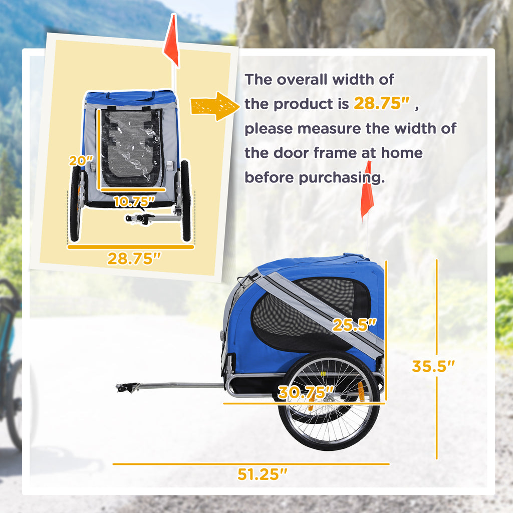 Dog Bike Trailer for Outdoor Adventures with Easy Folding Frame – view 8