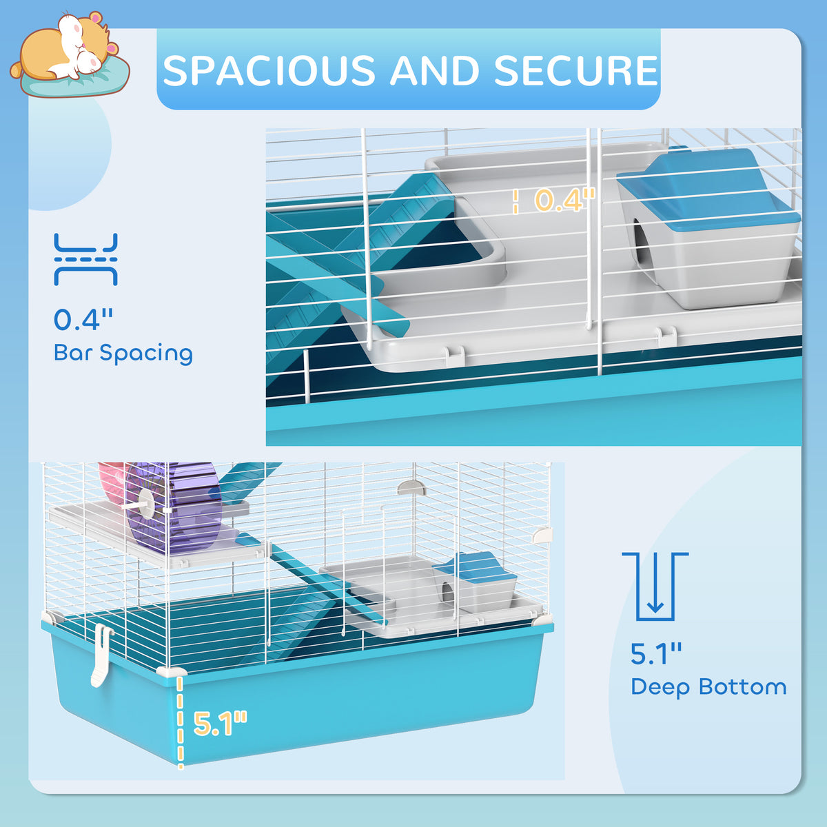 6-Tier Hamster Cage with Tubes and Accessories – view 9