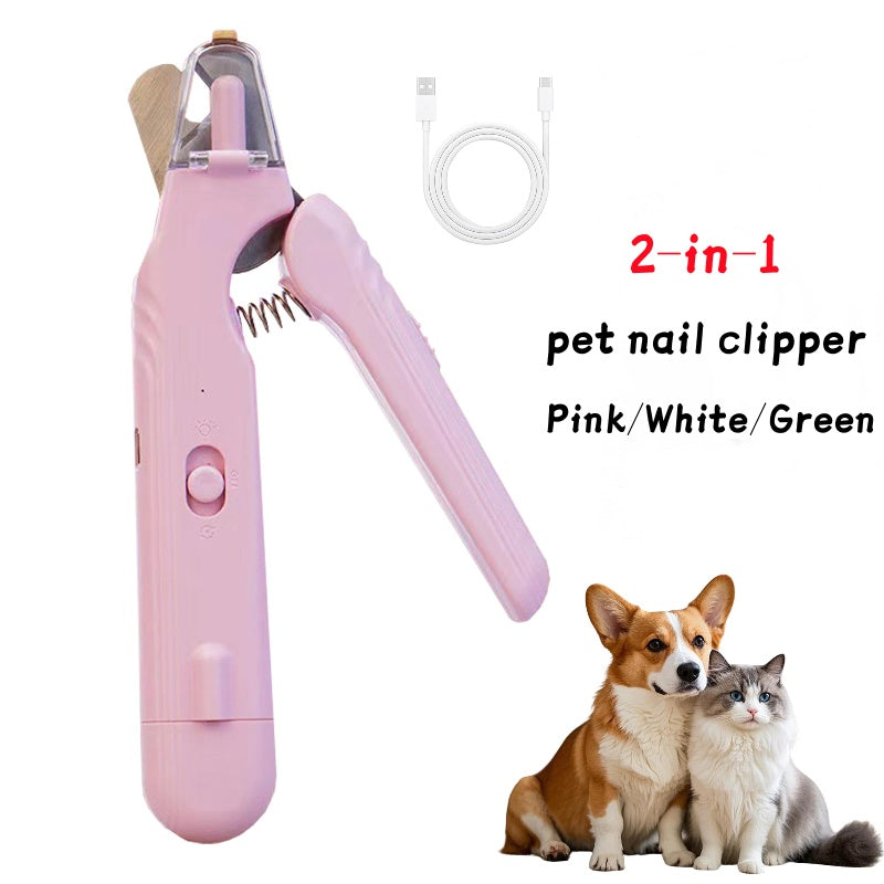 2 In 1 Pet Nail Clippers With LED Light for Dogs and Cats – view 7