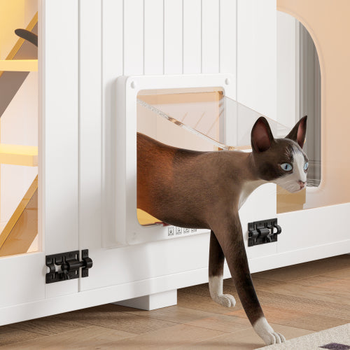 Large Cat Litter Box Enclosure with LED Light – view 7