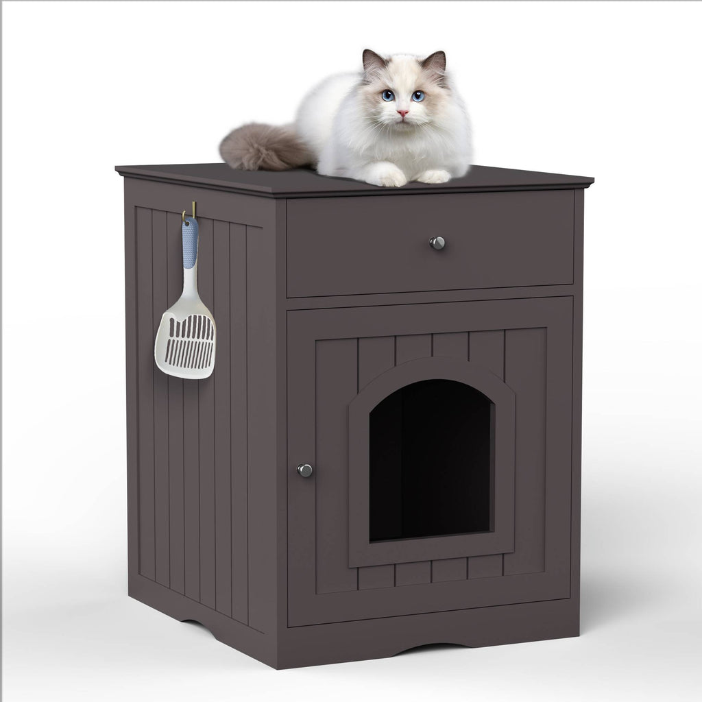 Wooden Pet House Cat Litter Box Enclosure – view 7