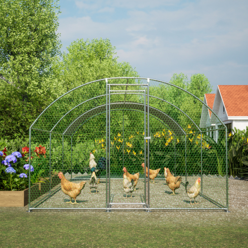 Large Metal Chicken Coop with Waterproof UV Cover – view 10