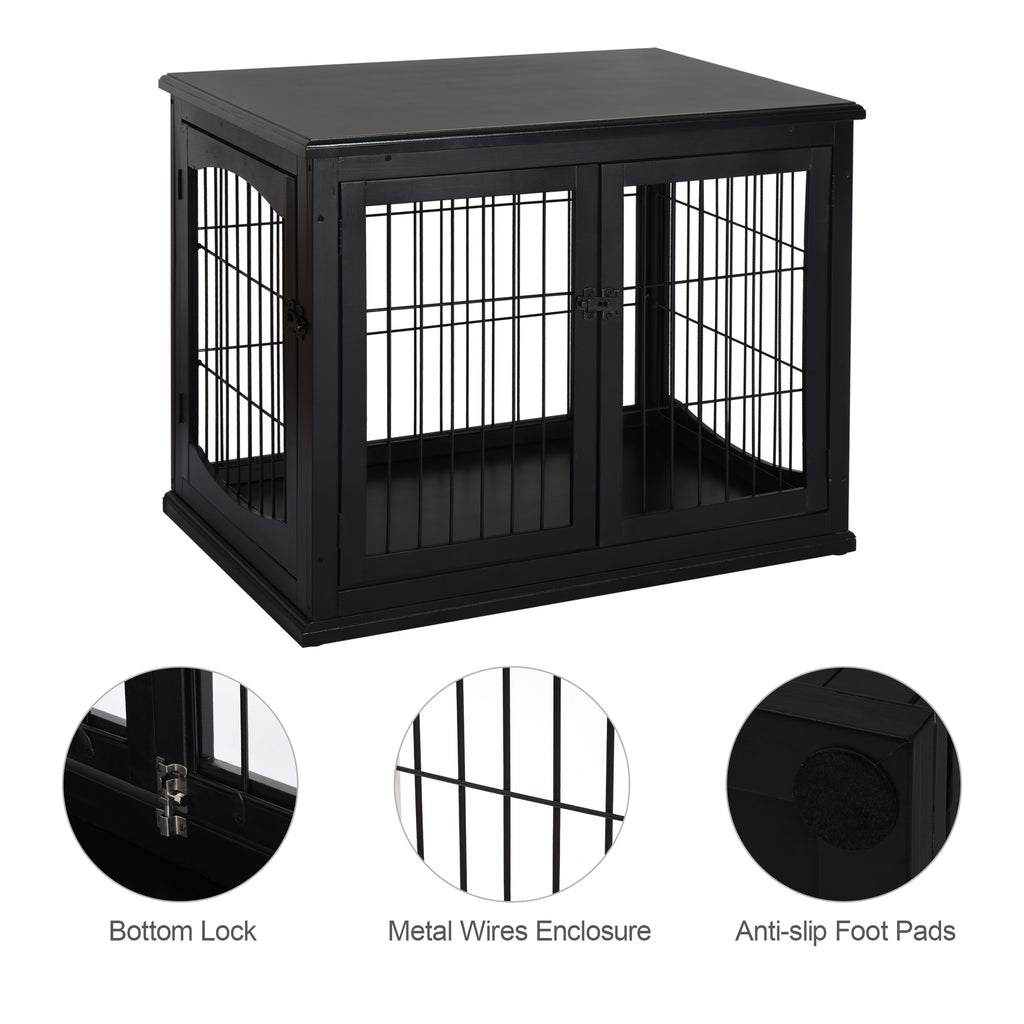32" Small Dog Cage End Table with Lockable Door – view 8