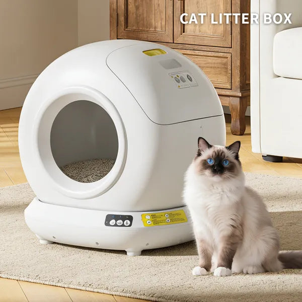 Automatic Cat Litter Box for Smart Self-Cleaning and Monitoring