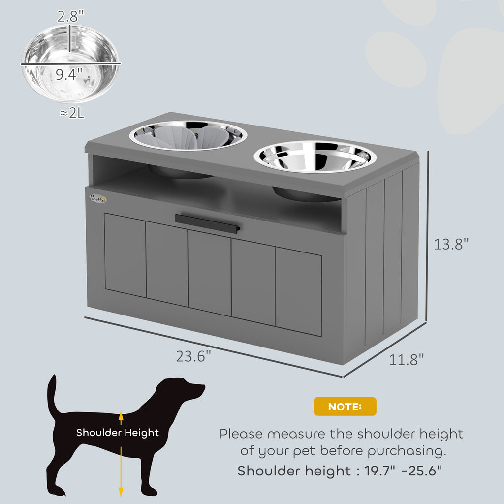 Elevated Dog Bowls with Storage and Slow Feeder Mat – view 9