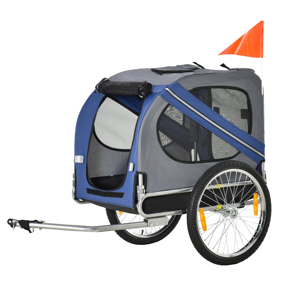 Bike Trailer Cargo Cart for Dogs and Pets – Blue / 830x220x640 mm