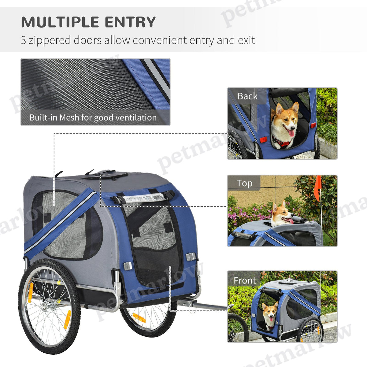 Bike Trailer Cargo Cart for Dogs and Pets – view 3