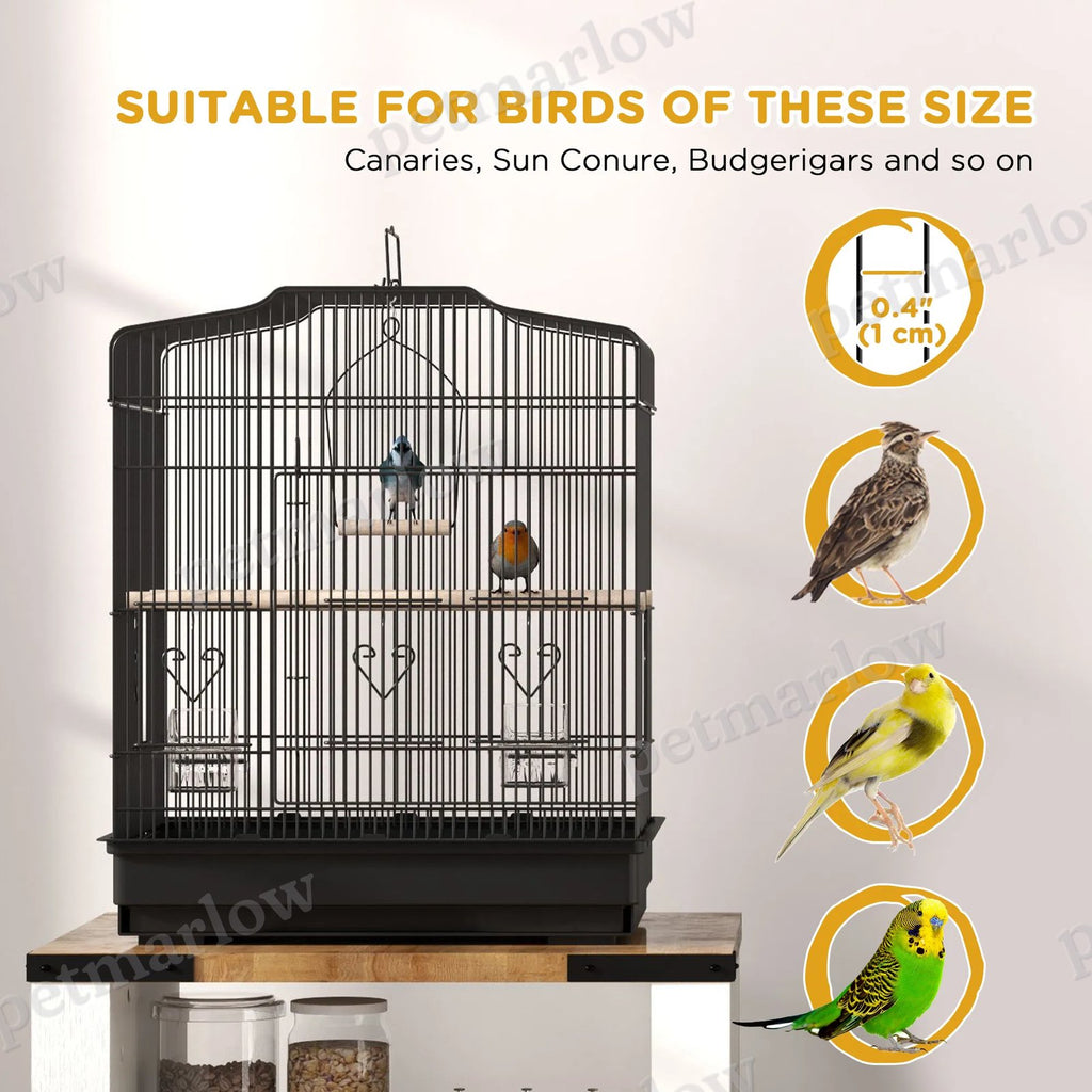 Bird Cage for Small Birds with Perches and Feeders – view 4