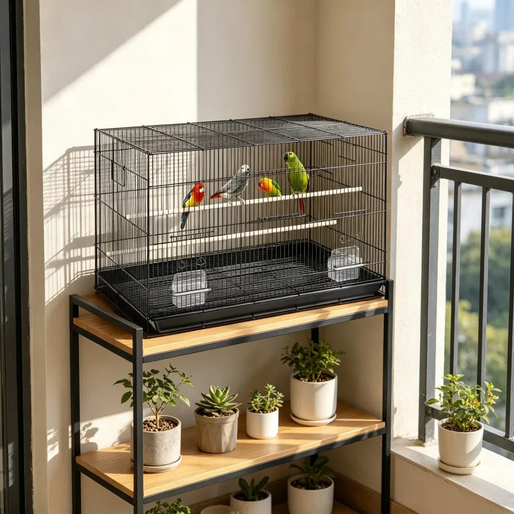 Bird Cage with Easy Cleaning and Secure Design – view 2