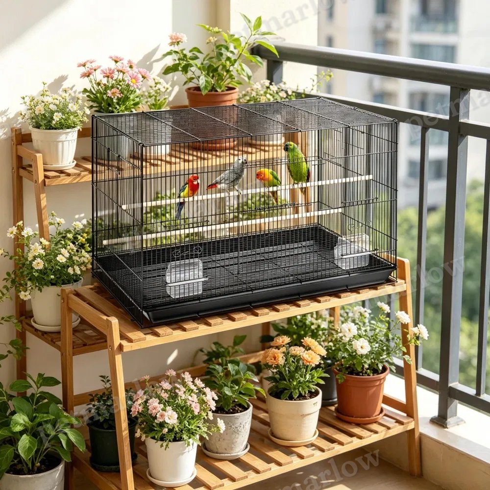 Bird Cage with Easy Cleaning and Secure Design – view 4