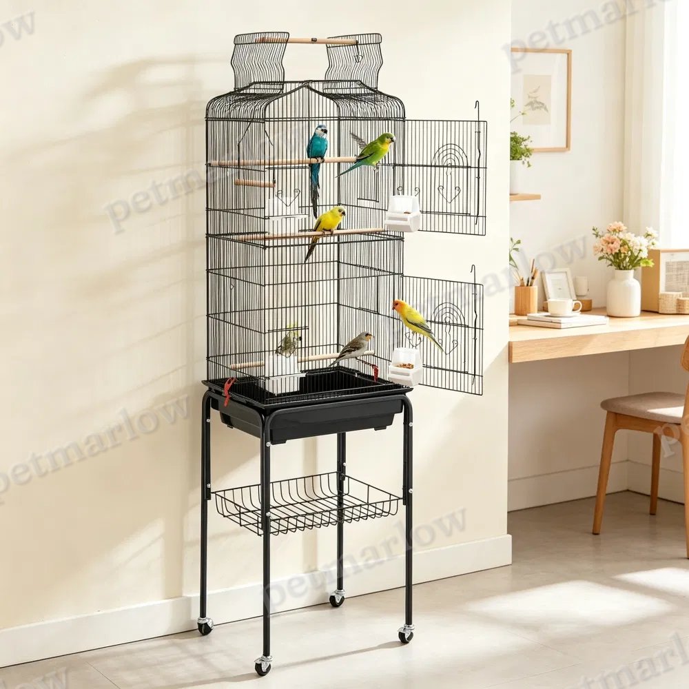 Bird Cage with Removable Sliding Tray for Easy Cleaning – view 6