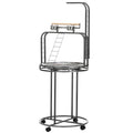 Bird Perch Stand with Toy Hook and Ladders for Exercise – gray / 740x740x120 mm