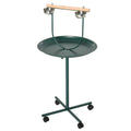 Bird Training Activity Playground With Wheels and Perch – Green / 640x640x125 mm