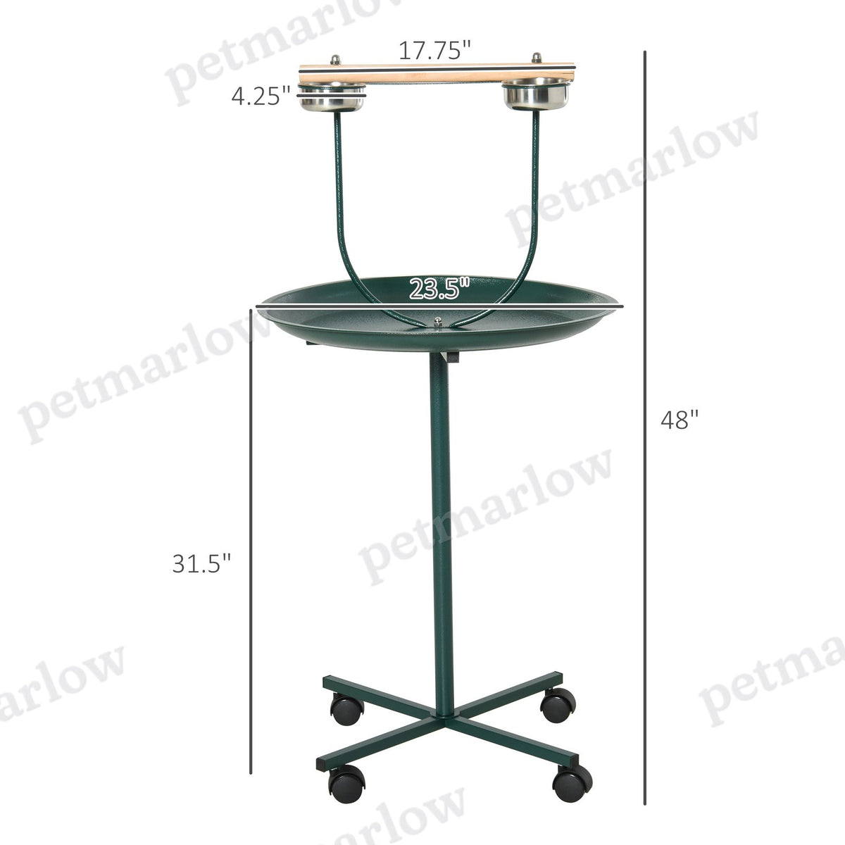 Bird Training Activity Playground With Wheels and Perch – view 5