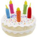 Birthday Dog Toys Set – Plush Cake, Cupcake & Bone with Squeaky Function – A
