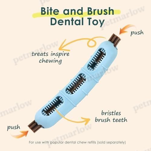 Bite and Brush Chew Toys for Dogs - Dental Chew Toy with Bristles for Teeth Cleaning – view 6