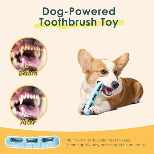 Bite and Brush Chew Toys for Dogs - Dental Chew Toy with Bristles for Teeth Cleaning – view 7