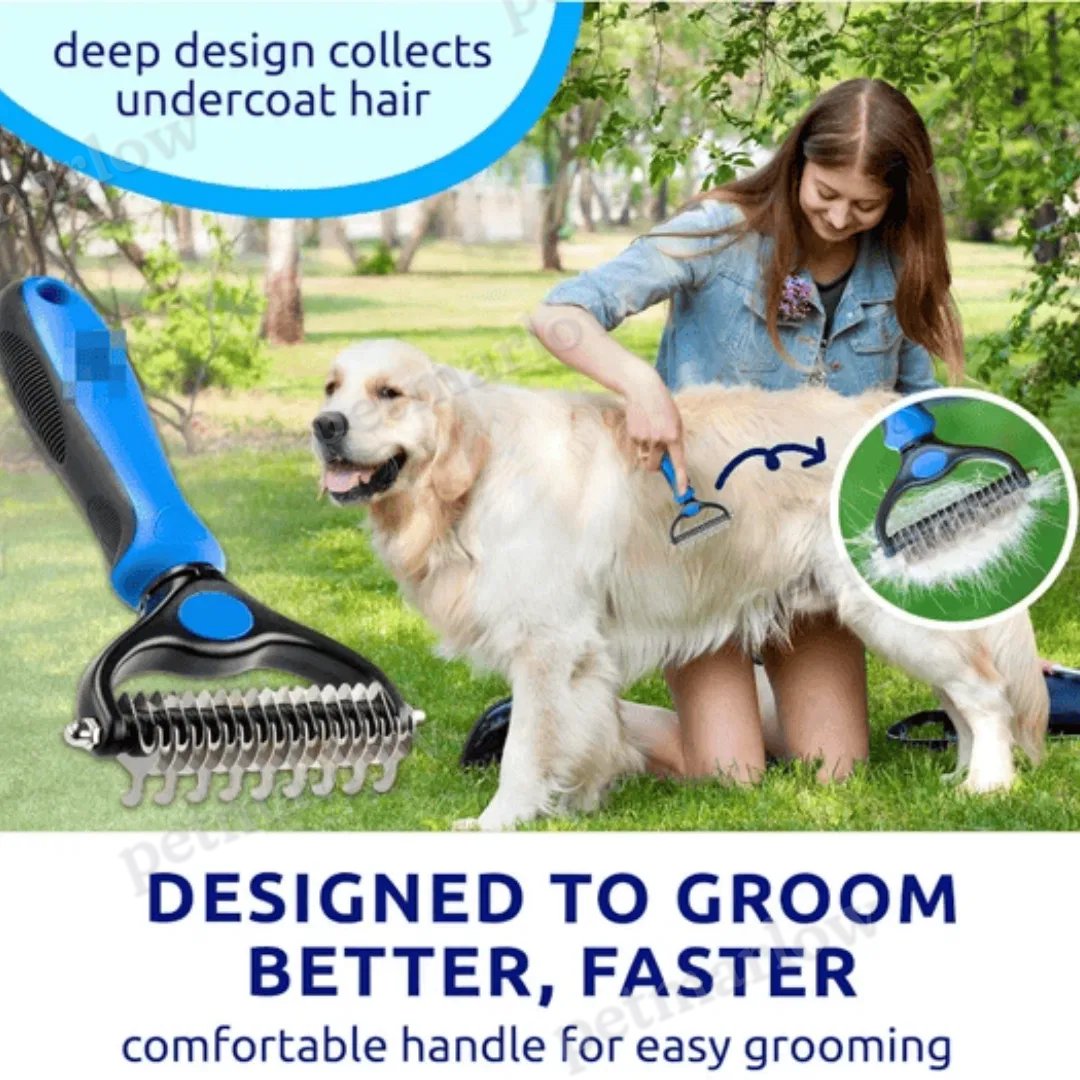 Dual-Sided Pet Hair Removal Brush for Cats and Dogs – view 3