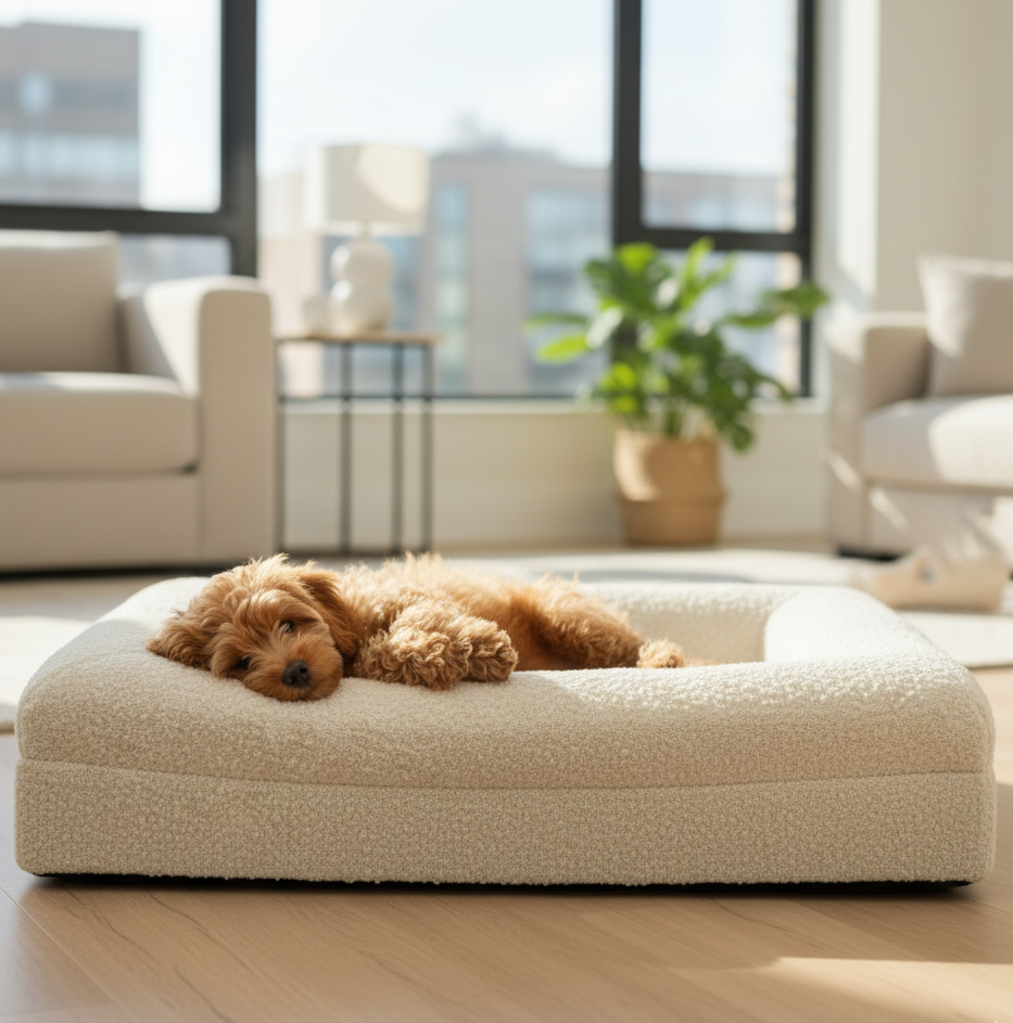 Luxury Bouclé Supportive Dog Bed – view 14
