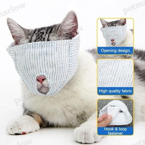 Breathable Cat Mouth Guard Anti Bite Anti Meow Cat Grooming Muzzle – view 4
