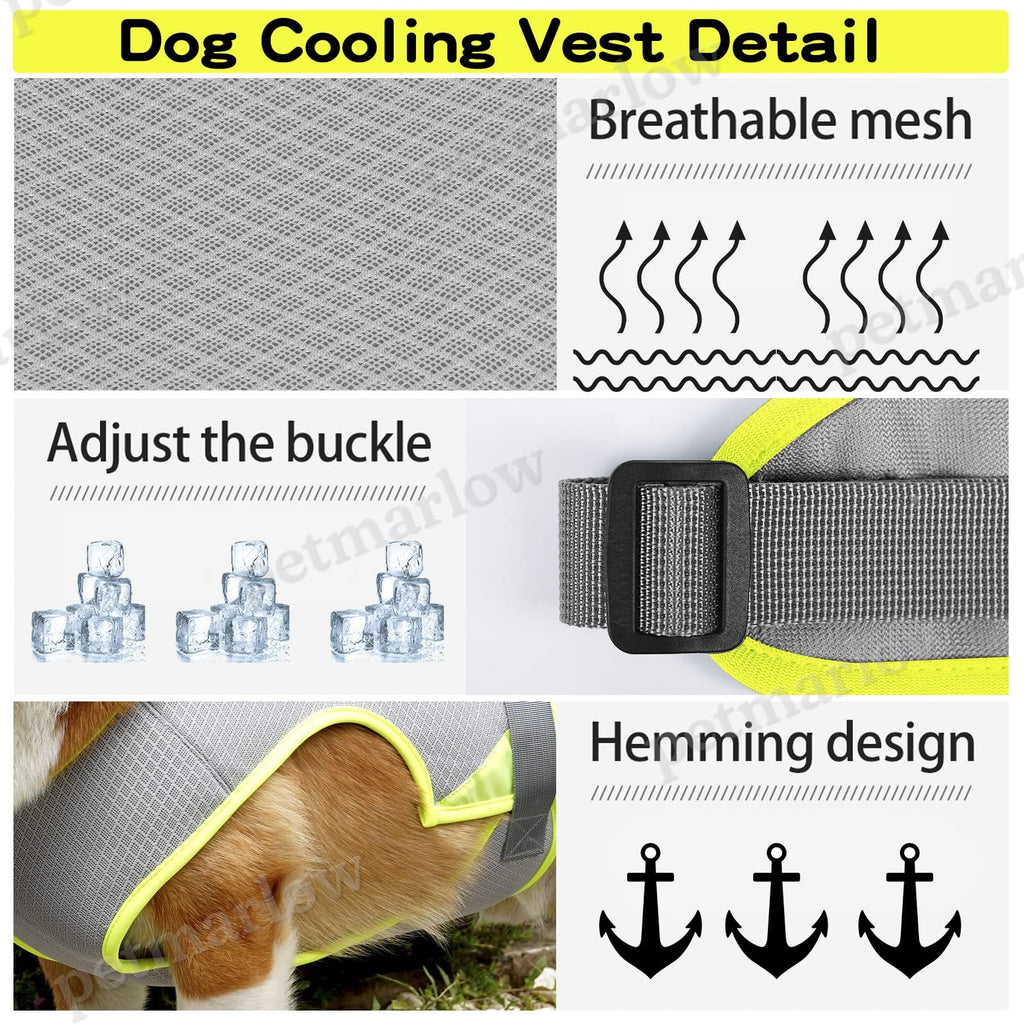 Breathable Dog Cooling Vest with Adjustable Straps Lightweight Dog Cooler Jacket – view 5